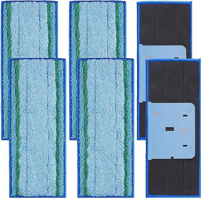 ANBOO 6 Pack Wet Mopping Pads for Irobot Braava Jet M6 Ultimate Robot Mop, Upgraded M6 Wet Sweeping Mop Pads Washable and Reusable Microfiber Replacement Cleaning Parts