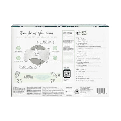 The Honest Company Clean Conscious Multi-Use Wipes | Hypoallergenic + Unscented for Sensitive Skin | Over 99% Water, Compostable, Plant Based, Baby Wipes | Balance Blues, 576 Count