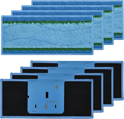 8 Pack Mop Pads for iRobot Braava Jet M6 (6110) (6012) (6112) (6113) Ultimate Robot Mop, Upgraded M6 Wet Mopping Pads, Washable Reusable Microfiber Deep Clean Mop Pads