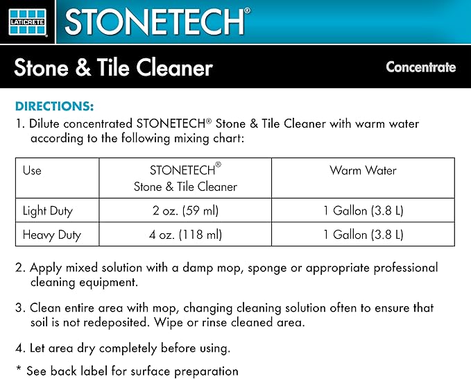 STONETECH Stone & Tile Cleaner, 1 Gallon (3.8L) Bottle