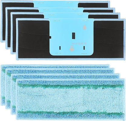 8 Pack M6 Wet Mopping Pads Replacement Parts Compatible with iRobot Braava Jet M6 Ultimate Robot Mop (6110) (6012) (6112) (6113), Washable and Reusable