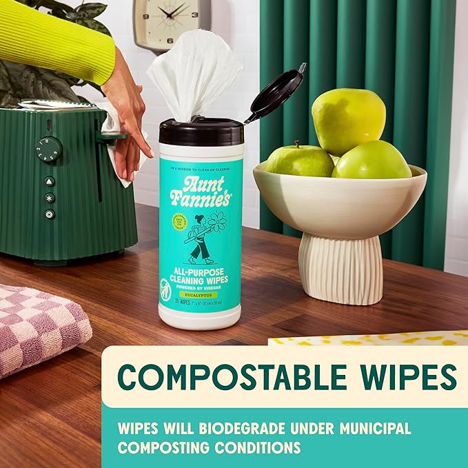 Aunt Fannie's Kitchen Bundle, Includes Lavender All-Purpose Spray, Eucalyptus Wipes, Lemon Sink Refresher, FlyPunch, & Eucalyptus Floor Cleaner