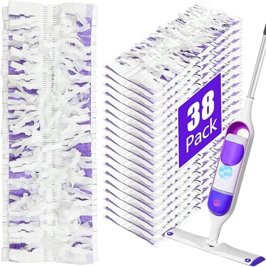 38 Pack Disposable Mopping Pads Refills for Swiffer PowerMop, Replacement with Power Mop Refills Power Mop Pads, Spray PowerMop Mopping Pad Refills for Floor Cleaning