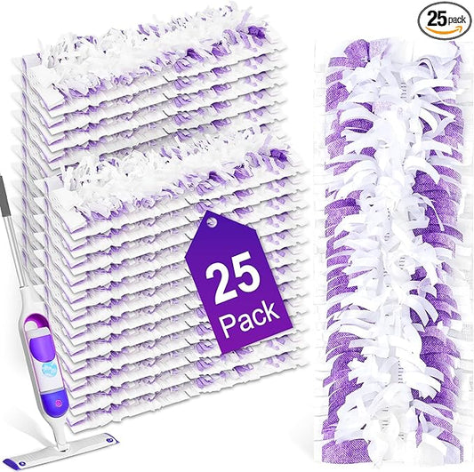 Disposable Power Mop Pads Refills Compatible with Swiffer Power Mop Pads Replacement for Swiffer Power Mop Refills Multi-Surface Power Mop Pads for Safe On All Finished Floors Cleaning,25 Pack