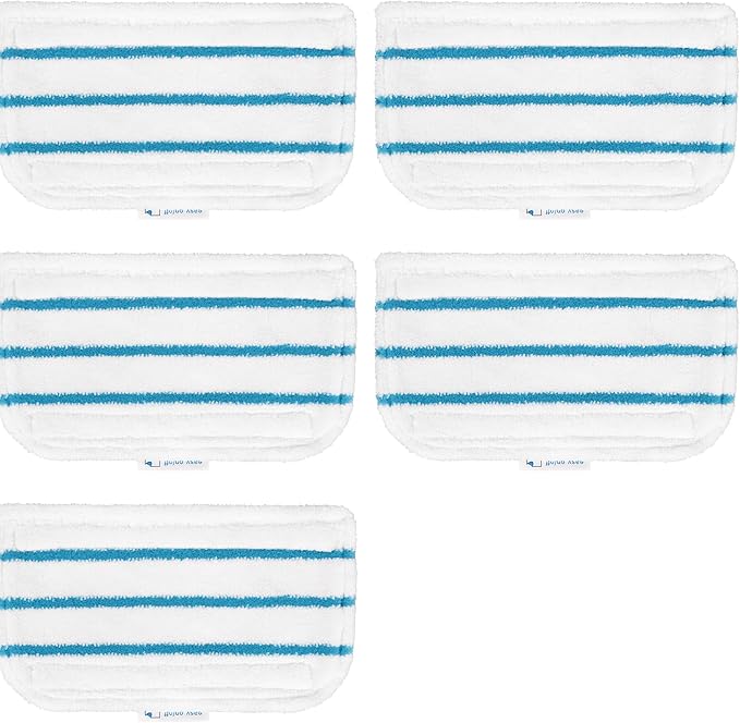 BlueStars Steam Mop Pads Replacement Compatible with Black and Decker Steam Mop SM1600, SM1610, SM1620, HSMC1321, HSMC1321APB, HSMC1361SGP, BDH1855SM, BDH1760SM, SMP20 Pack of 5