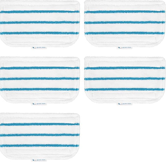 BlueStars Steam Mop Pads Replacement Compatible with Black and Decker Steam Mop SM1600, SM1610, SM1620, HSMC1321, HSMC1321APB, HSMC1361SGP, BDH1855SM, BDH1760SM, SMP20 Pack of 5
