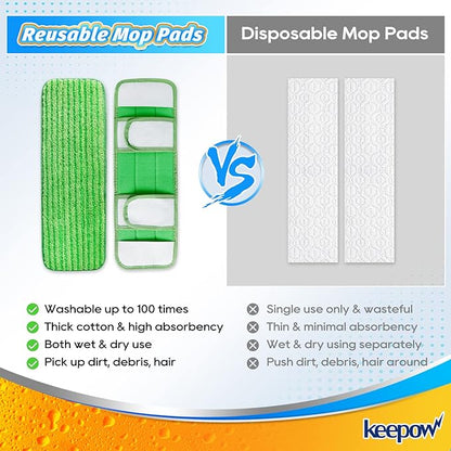 6 Pack Wet Pads Refill for Swiffer, XL Dry Sweeping Cloths, Reusable Mop Pads for Swiffer