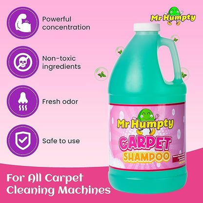 Carpet Shampoo Concentrate - Powerful Carpet Cleaning Concentrate, Cleans And Refreshes Heavily Soiled Carpet, Commercial Grade, 1 Year Supply 1.89L (64oz)