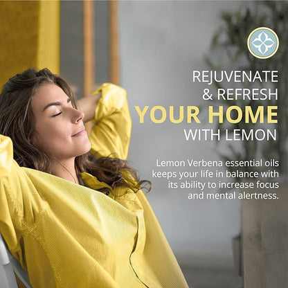 Lemon Verbena All Purpose Cleaner Spray – Essential Oils Surface & Glass Cleaner – Lemon Scented Household Cleaning Supplies – Natural Cleaning Products (23 oz)