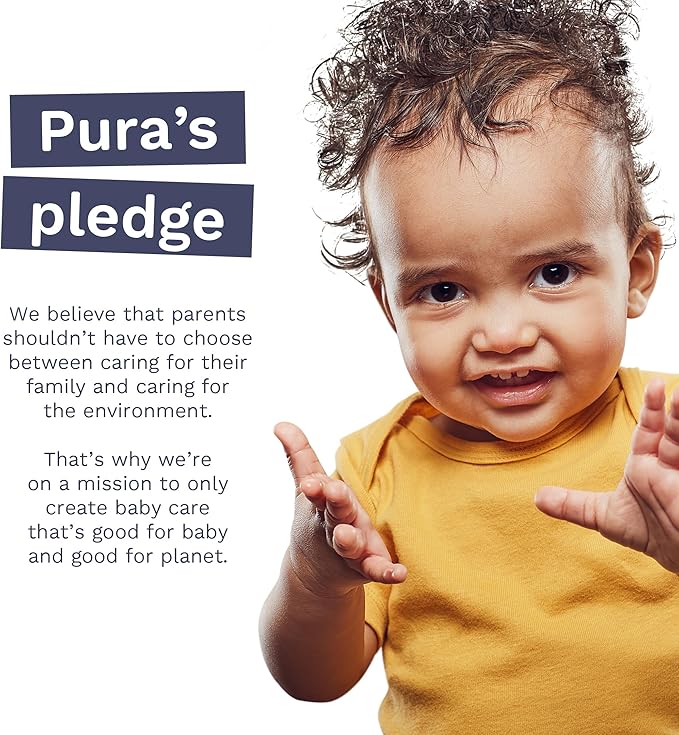 Pura Flushable Toddler Wipes 1 x 60 Wipes, 100% Plastic Free, 99% Water, Hypoallergenic & Fragrance Free, Totally Chlorine Free, Kids Toilet Wipes, Sensitive Skin