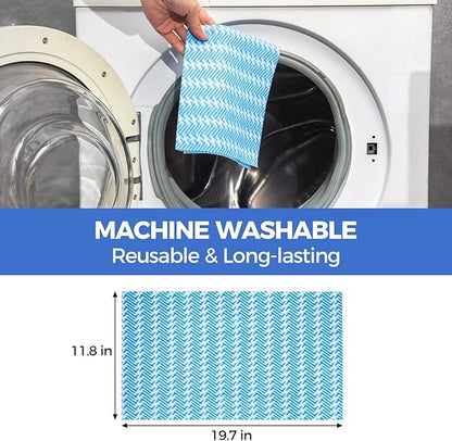 Reusable Cleaning Cloths Handi Wipes Reusable Cloths Disposabel Dish Towels Dry Handy Wipes Big Durable Absoebent and Dry Quickly 100 Count, Blue