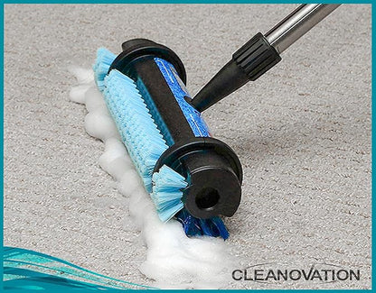 Rug Renovator Floor Scrub Brush with Long Handle, Scrape Brush Stiff Bristle Scrubber, Cleaning for carpet pet stains and odors, 32 Fl oz Carpet Shampoo
