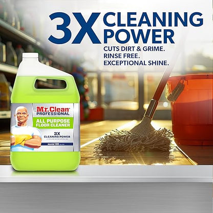 Mr. Clean Finished Floor Cleaner, Lemon Scent, 1 gal Bottle