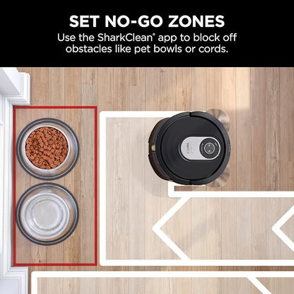 Shark AI Robot Vacuum & Mop with Self-Cleaning Brushroll for Floors, Carpet Black/Silver (RV2001WD) With LiDAR Navigation