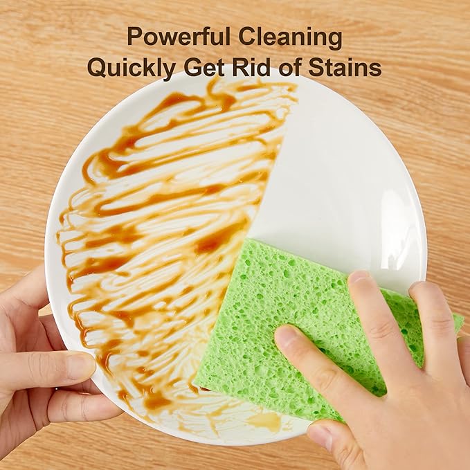 JOYMOOP Mop and Bucket with Wringer Set with Colorful Compressed Sponges, Househould Cleaning Tool of Floor Mop and Cellulose Sponges