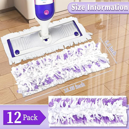 12 Pack Disposable Mopping Replacement for Swiffer Mop Pads for Swiffer PowerMop,Compatible with Swiffer Power Mop Refills Multi-Surface for Floor Cleaning