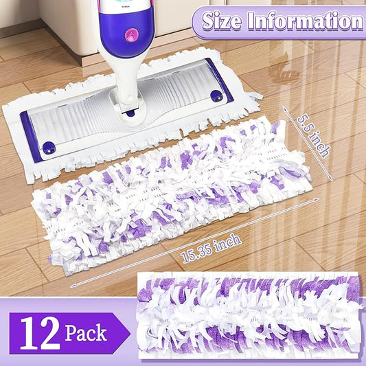 12 Pack Disposable Mopping Replacement for Swiffer Mop Pads for Swiffer PowerMop,Compatible with Swiffer Power Mop Refills Multi-Surface for Floor Cleaning