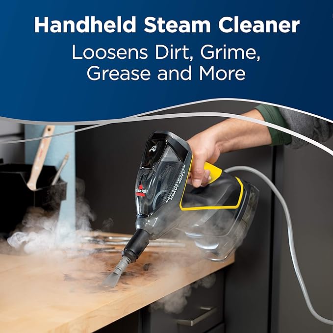 BISSELL Power Steamer Heavy Duty 3-in-1 Steam Mop and Handheld SteamShot for Indoor and Outdoor Use:Garage, Workshop, Auto, Boat, Recreational Vehicles; Windows,Outdoor Furniture and Decks,Black,2685A