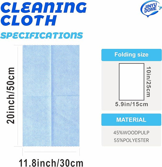 Blue Handi Wipes Disposable Dish Cloths Heavy Duty Kitchen Towels Reusable Cleaning Wipe, 60 Count
