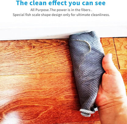 Streak Free Lint Free Microfiber Window Cleaning Cloth,Best Glass Car Shiny Wipes Mirror Shower Cleaning Cloth, Miracle Cloths for Glasses,Stainless Steel,Wine Glass Polishing Towels,Pack of 6,Grey
