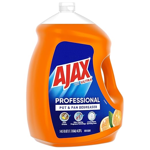 Ajax Ultra Professional Antibacterial Pot & Pan Dish Soap, Orange Scent, 145 fl. oz. (1.13 gal.), 4/Pack (61034313CT)