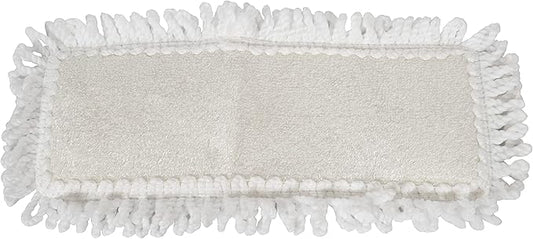 Harper Live.Love.Clean. Washable 2-in-1 Wet/Dry Bamboo Dust Mop Pad with Wraparound Attachment for Cleaning Dust, Pet Hair & Fine Dry Dirt