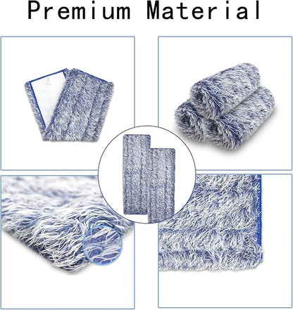 MZY LLC 6 Pack Microfiber Dusting Pad for Bona Family of Mops, 18 Inch Washable & Reusable Dust Pads for Multi-Surface Floors, Easy to Remove Dust, Pet Hair, and Dirt Fit for Bona Mop