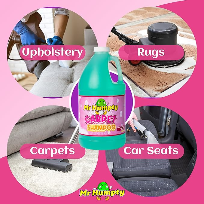 Carpet Shampoo Concentrate - Powerful Carpet Cleaning Concentrate, Cleans And Refreshes Heavily Soiled Carpet, Commercial Grade, 1 Year Supply 1.89L (64oz)