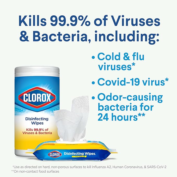 Clorox Disinfecting Wipes, Cleaning Wipes Flex Pack, Fresh Scent, 75 Count (Pack May Vary)