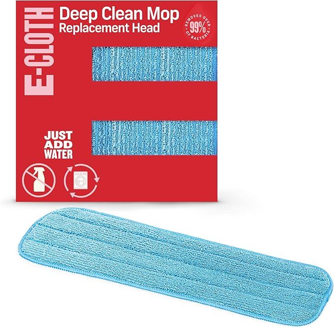 E-Cloth Microfiber Cleaning Mop, Floors, 1 Pad - Multi & E-Cloth Microfiber Mop Head, Washable, 1 Pack - Multi