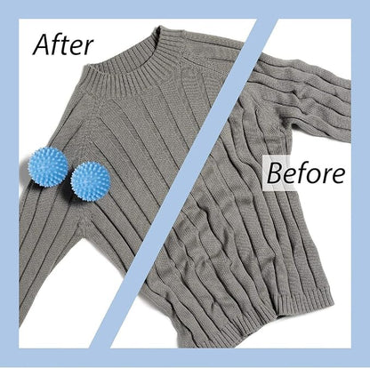 Laundry drying balls (reusable) - environmentally friendly fabric softener alternatives for softening and anti wrinkle laundry with fluff