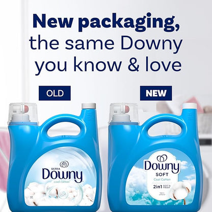 Downy Fabric Softener Liquid, Cool Cotton Scent, 140 fl oz, 190 Loads, Downy Fabric Softener, Liquid Fabric Softener