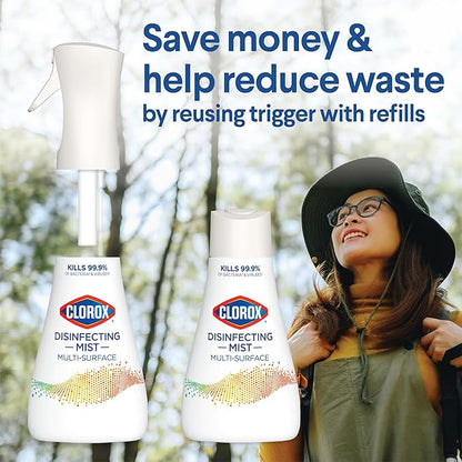 Clorox Disinfecting Mist, Lemon and Orange Blossom, 1 Spray and 1 Refill, 16 oz Each