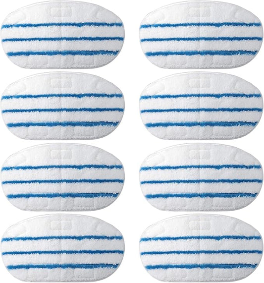 8 Pack Steam Mop Pads for PurSteam ThermaPro 10-in-1 Steam Mop Washable Reusable Pads by Flammi