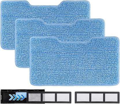 Reusable Vacmop Replacement Pads Compatible with Shark Vac Mop VM252 VM251 VM200 VC205 VM250 VM200 VM200C VM190 VM250 QM250 VM190 VM200P12 Vacuum Mop Refills（1set）