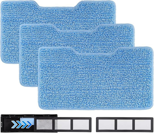 Reusable Vacmop Replacement Pads Compatible with Shark Vac Mop VM252 VM251 VM200 VC205 VM250 VM200 VM200C VM190 VM250 QM250 VM190 VM200P12 Vacuum Mop Refills（1set）