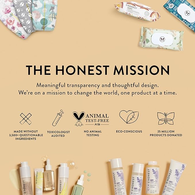 The Honest Company Clean Conscious Multi-Use Wipes | Hypoallergenic + Unscented for Sensitive Skin | Over 99% Water, Compostable, Plant Based, Baby Wipes | Geo Mood, 288 Count