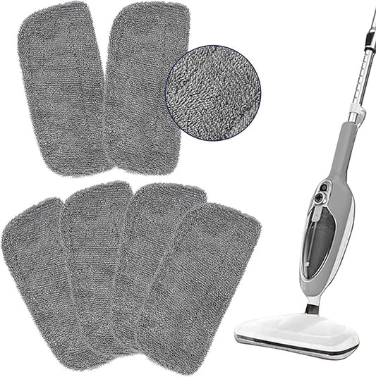 6Pack Steam Mop Replacement Pads Compatible with GorFanty Steam Mop Model GF-6610B/GF-6610，Highly Absorbent Microfiber Steam Pads Washable Reusable for Floor Cleaning