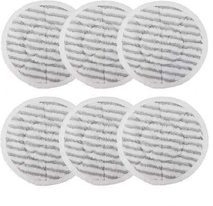 3897A Steam Mop Pads for Bissell SpinWave SmartSteam Scrubbing Steam Mop - Replacement Rotating Mop Head Fit 3897A 3712 3712W, Model No 1641112 (6Pack - Straight Wave Soft Pads