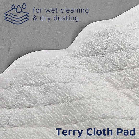 30 Count Microfiber Mop Refills Compatible with Swiffer Wetjet, 11 Inch Heavy-Duty Semi-Disposable Mop Pads for Wet Dry Cleaning (for Stubborn Stain)
