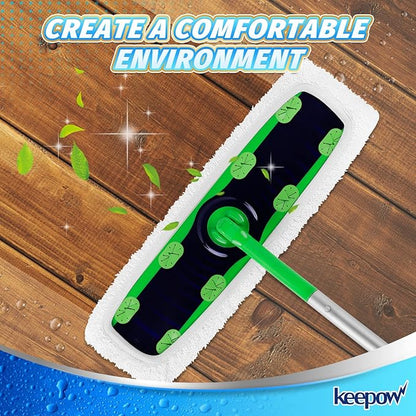4 Pack Microfiber Mop Pads for Swiffer XL Mops Reusable Wet and Dry Mopping Cloths Compatible with Swiffer Sweeper XL,Washable XL Mop Refill Replacement for All Hardwood Dry & Wet Cleaning
