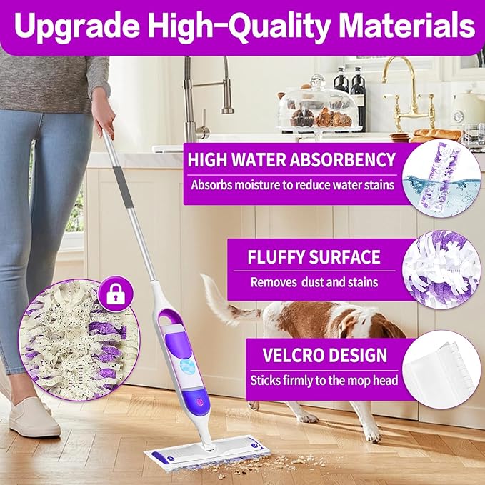 Disposable Power Mop Pads Refills Compatible with Swiffer Power Mop Pads Replacement for Swiffer Power Mop Refills Multi-Surface Power Mop Pads for Safe On All Finished Floors Cleaning,20 Pack