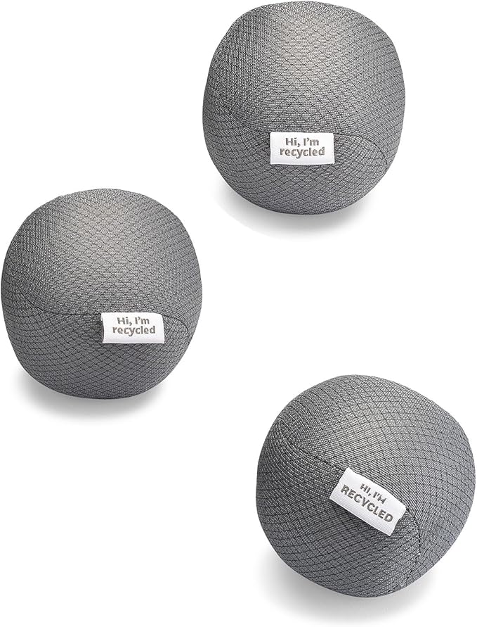 Full Circle Home Full Circle Loads of Fun Anti-Static Dryer, Set of 3 – Quiet, Scent-Free and Hypoallergenic Reusable Fabric Softener Laundry Balls – Non Toxic and Vegan, Gray 3 Count