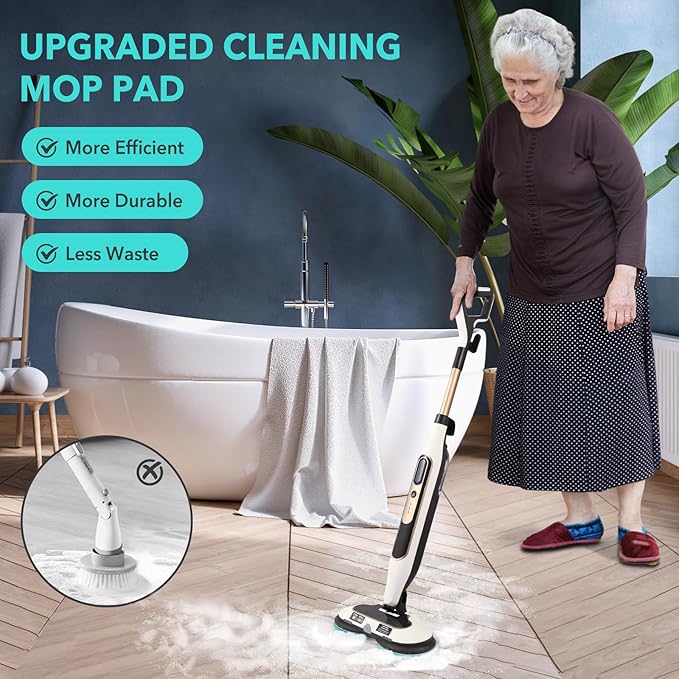 S7000 Series Magic Sponge Eraser Steam&Scrub Mop Pads Kit for Shrak,S8201 S8001 S7001 S7201 S7000AMZ S7005 S7020 S7001C All-in-One Hard Floor Steam Mop (6White)