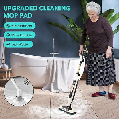 S7000 Series Magic Sponge Eraser Steam&Scrub Mop Pads Kit for Shrak,S8201 S8001 S7001 S7201 S7000AMZ S7005 S7020 S7001C All-in-One Hard Floor Steam Mop (6White)