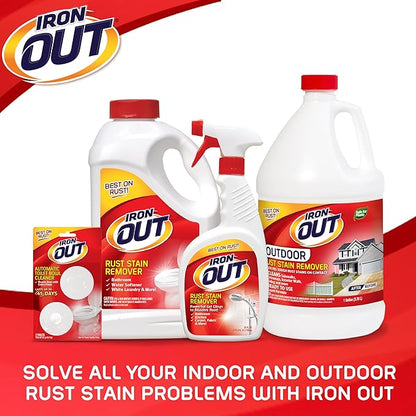Iron OUT Rust Stain Remover Spray Gel, Remove Rust Stains in Bathrooms, Kitchens, Laundry, and Outdoors, 24 Ounces