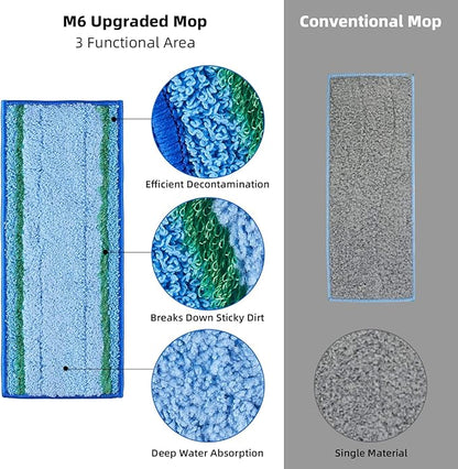 4 Pack Mop Pad for iRobot Braava Jet M6 Ultimate Robot Mop, Upgraded M6 Wet Mopping Pad, Washable Microfiber Replacement Cleaning Pad