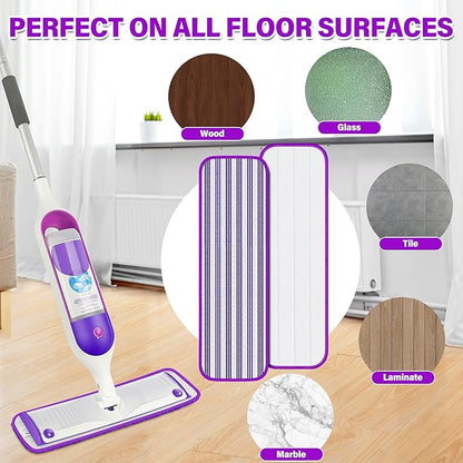 20 Pack Reusable Mop Pads Compatible with Swiffer PowerMop, Microfiber Pads Refills Machine Washable Up to 100 Times Wet Dry Use Suitable for All Floor Types