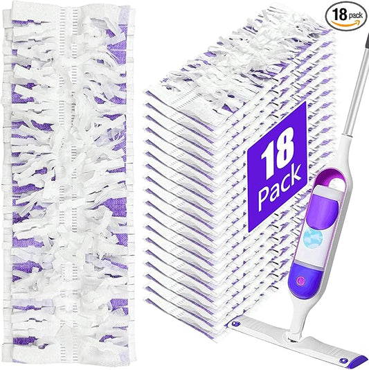 18 Pack Disposable Mopping Pads Refills for Swiffer PowerMop, Replacement with Power Mop Refills Power Mop Pads, Spray PowerMop Mopping Pad Refills for Floor Cleaning