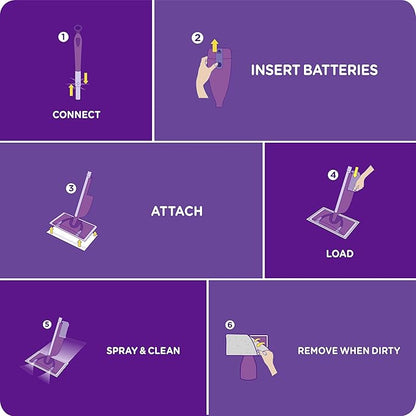 Swiffer WetJet Mops for Floor Cleaning, Hardwood Floor Cleaner Spray Mop Pad Refill, 20 Count